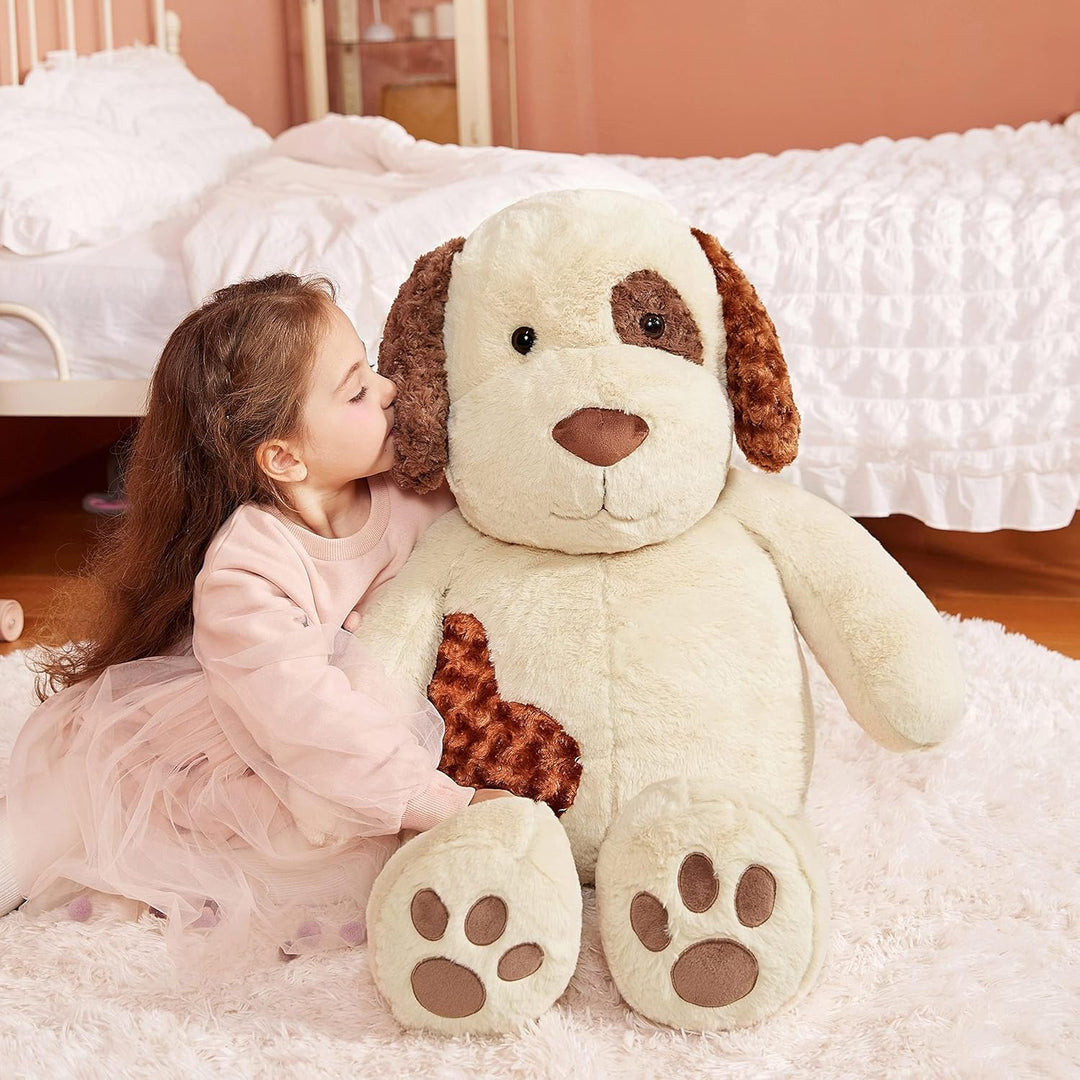 IKASA Gross Hund Kuscheltier Riesen Stofftier,78cm Welpe Gross Plüschtier Riesige Plüsch Spielzeug F