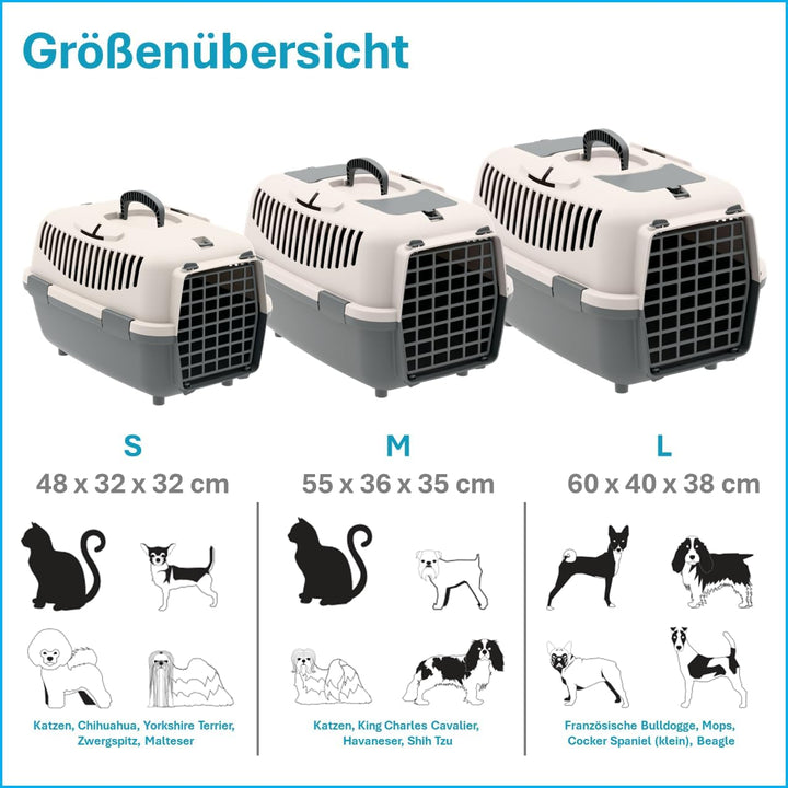 Nomade Hundebox - Transportbox für kleine Hunde und Katzen - Kann bis zu 6 kg tragen. Robustes Polyp