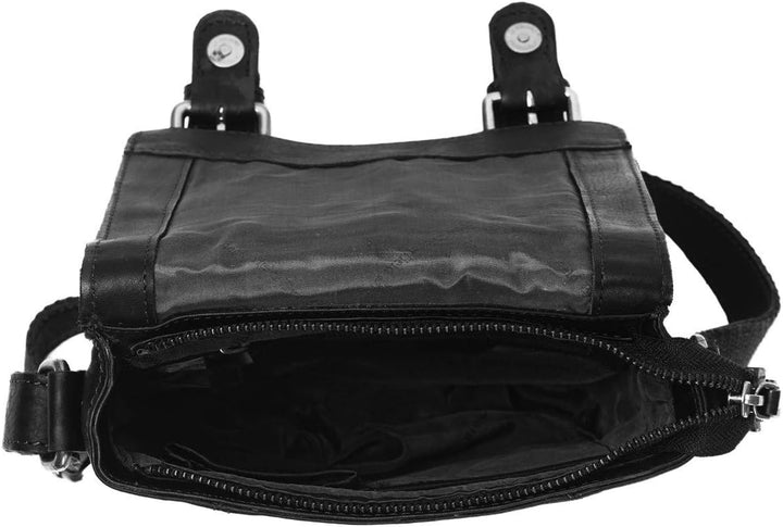 The Chesterfield Brand Wax Pull Up Jesse Umhängetasche Leder 16 cm Schwarz Einheitsgrösse, Schwarz E