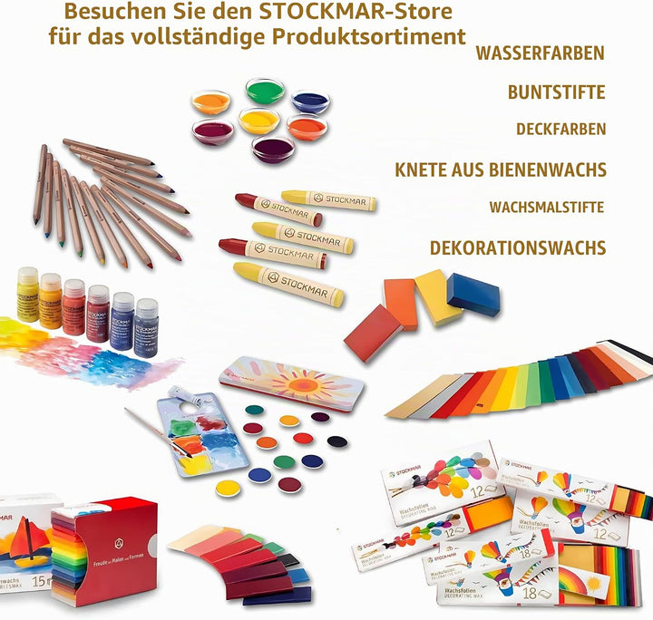 Stockmar Wachsfolien 20 x 10 cm - 18 Farben sortiert