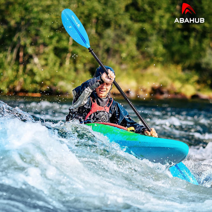 Abahub 218/230/241cm Kajak Paddel Aluminium Doppelpaddel mit Paddelleine für Kajakfahren Ruderboot K