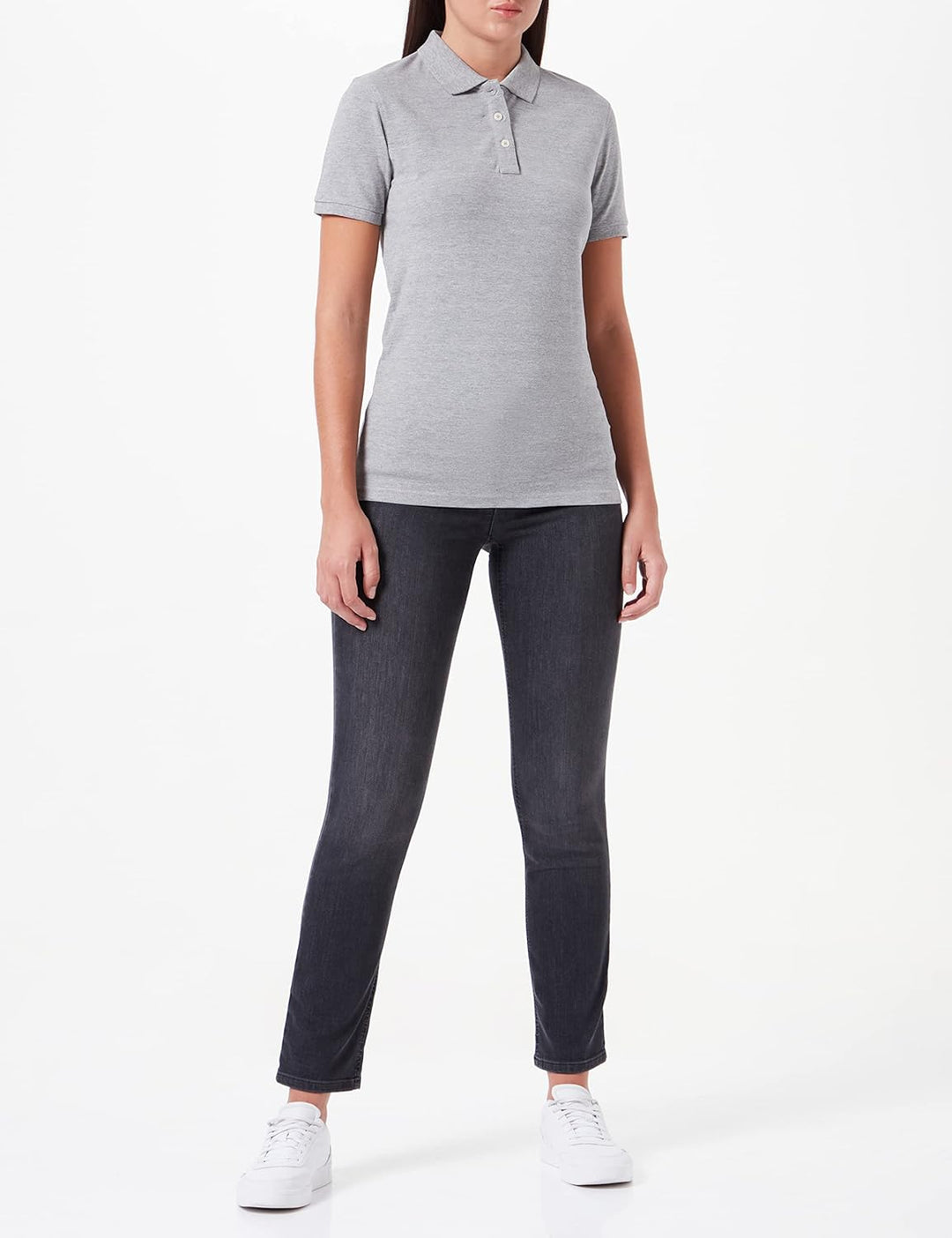 Clique Damen Premium Polo Shirt Polohemd, Grau (Grau), Meliert