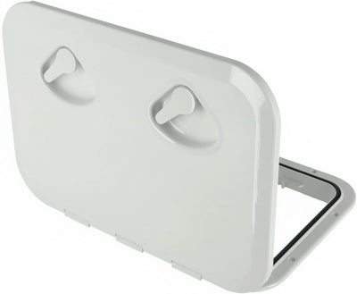 Nuova Rade Inspektionsluke 315 x 440 mm, Inspektionsdeckel Weiss & Grau, wasserdichte Decksluke für