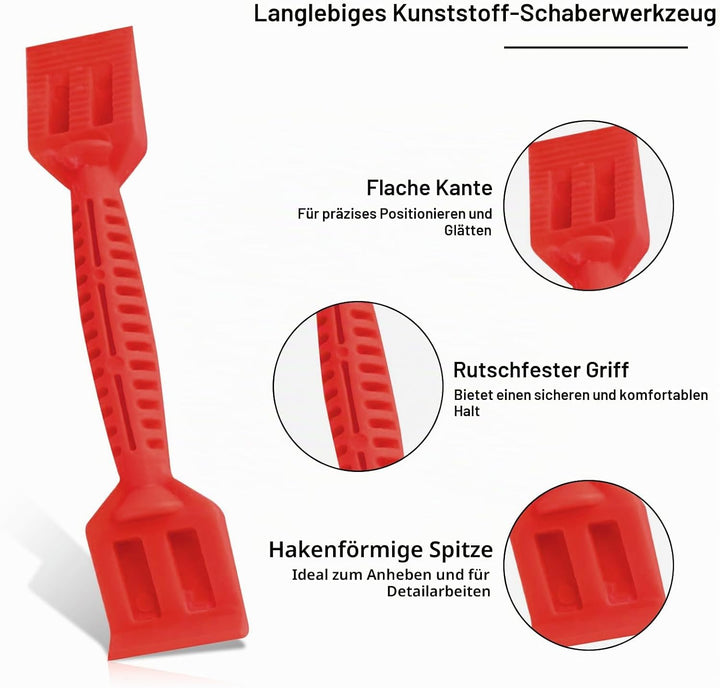 Fensterverglasungswerkzeug Set 4-teilig, Fenster Werkzeug für Montage &amp; Reparatur, inkl. Edelstahlsc