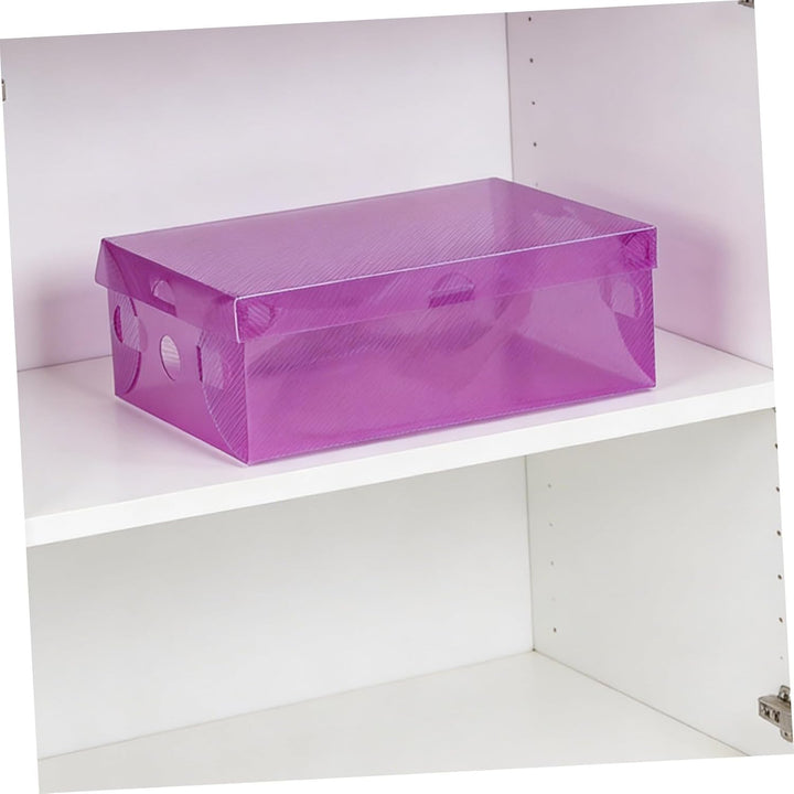 Toyvian 7 StüCk Stapelbare Transparente Schuhboxen Mit Klappdeckel Faltbare Aufbewahrungsboxen Aus R