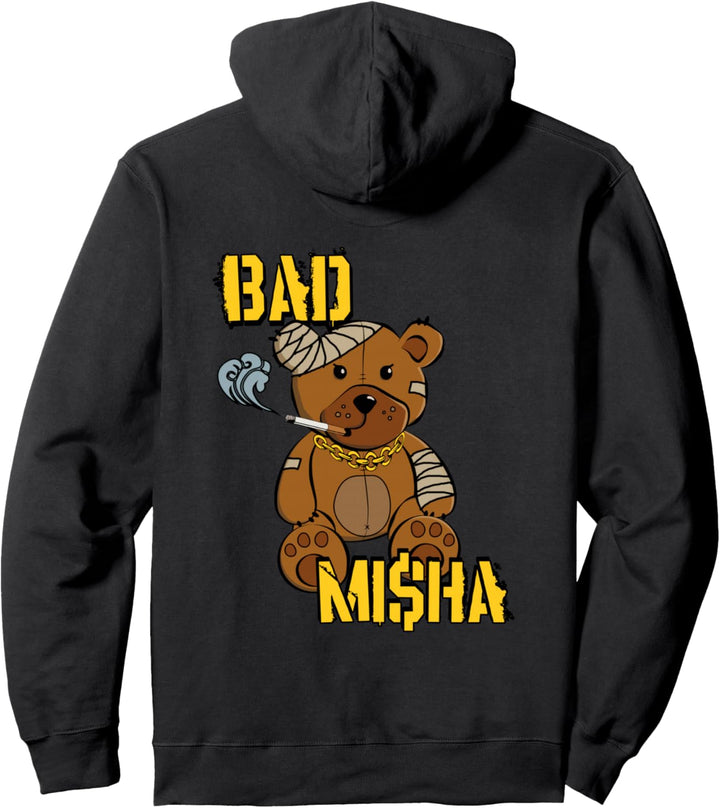 Bad Misha Bär Teddy Attitude Cool Cartoon Anime Kawaii Pullover Hoodie