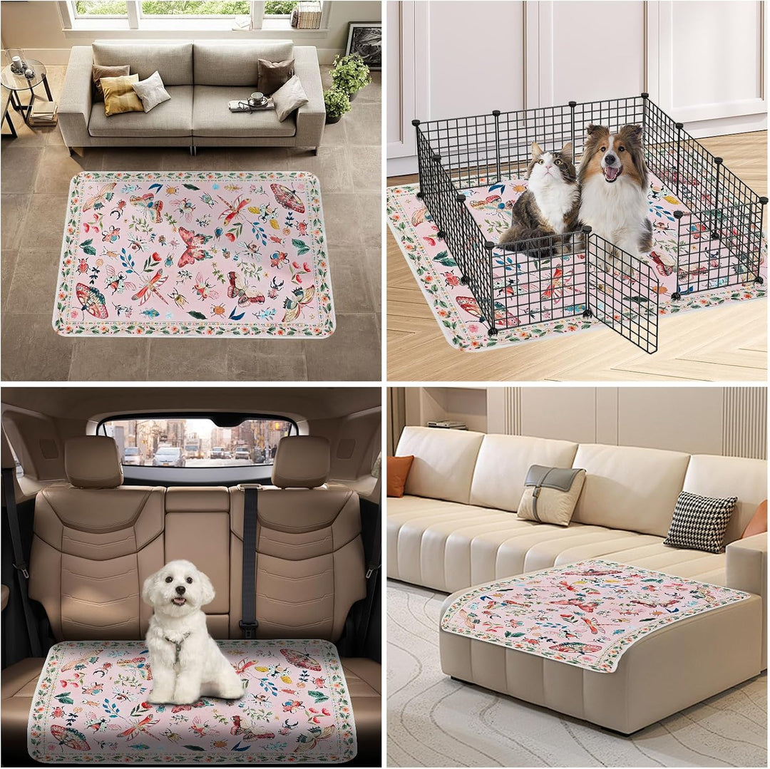 2 Waschbare Hundetoilette, 92 x 122cm, Wiederverwendbare Trainingsunterlag | Saugfähige und Auslaufs