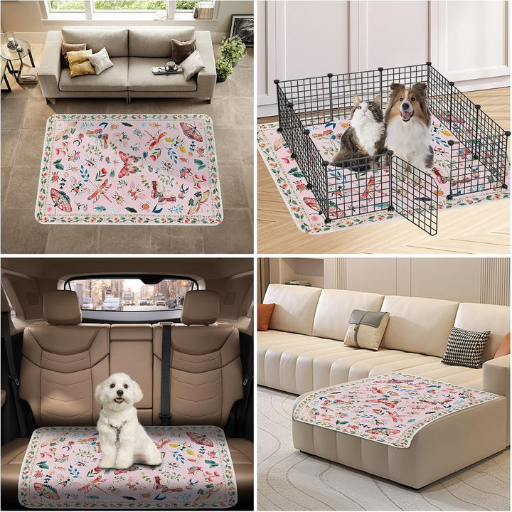 2 Waschbare Hundetoilette, 92 x 122cm, Wiederverwendbare Trainingsunterlag | Saugfähige und Auslaufs