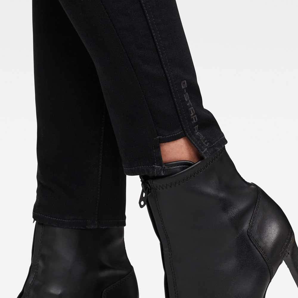 G-STAR Damen High Jegging Ankle Jeans 24W / 30L Schwarz (Jet Black Water Protected D14418-9142-a840)