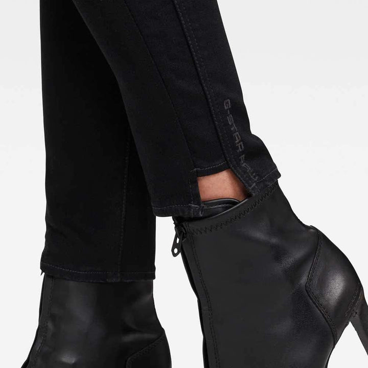 G-STAR Damen High Jegging Ankle Jeans 24W / 30L Schwarz (Jet Black Water Protected D14418-9142-a840)