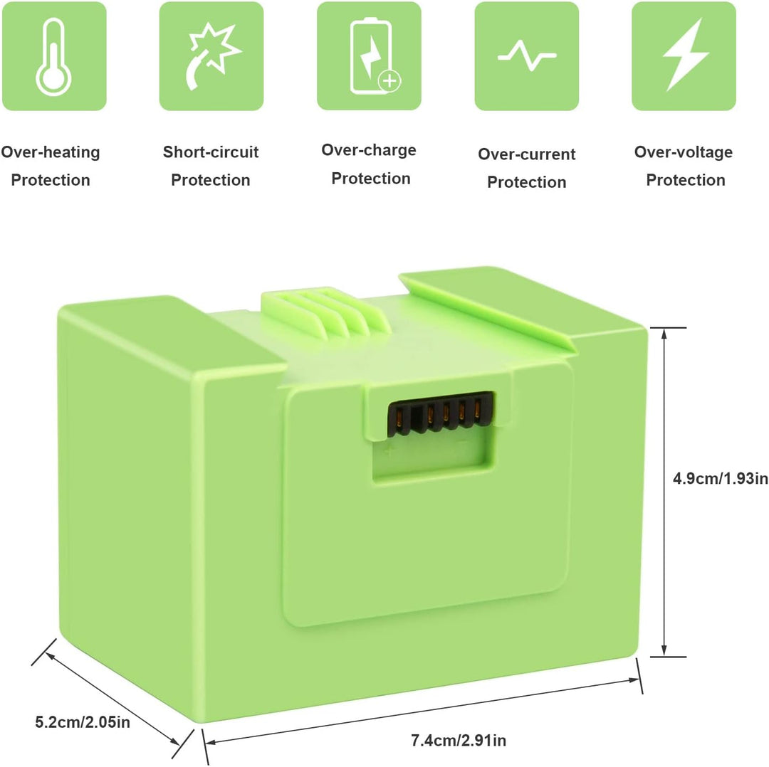ASUNCELL Li-ion Ersatzakku für i7, 14.4V 4000mAh Akku für iRobot Roomba e und i Serie i7/i7+ i4/i4+