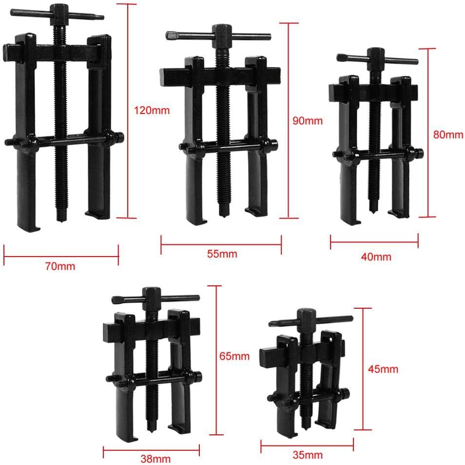 Qiilu Abzieher Werkzeug, Zwei Kiefer Twin Legs Bearing Abzieher Entferner Hand Tool Removal Kit(3in（