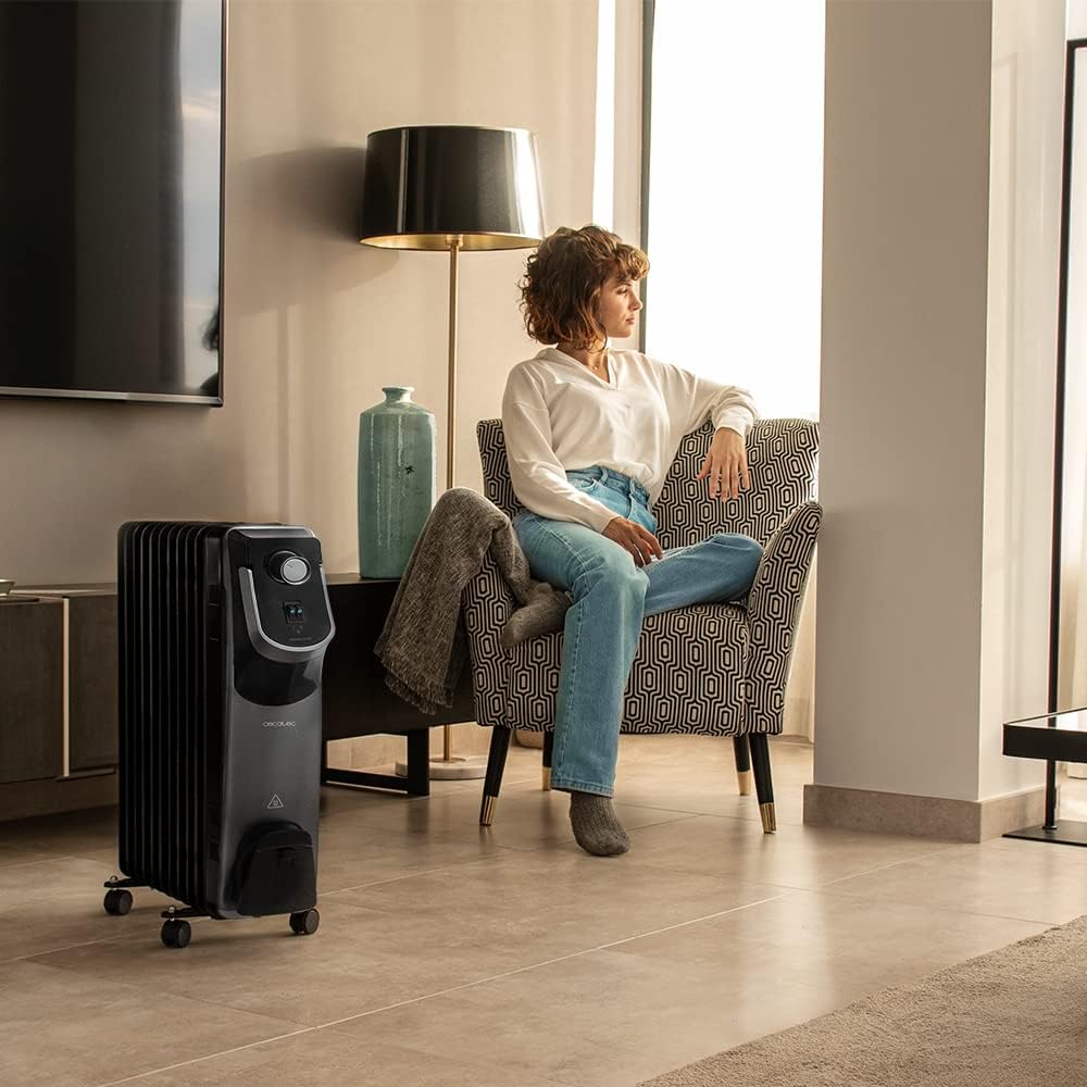 Cecotec Öl-Radiator ReadyWarm 11000 Space 360º Black. 2500 W, 11 Module, 3 Leistungsstufen, Kabelauf