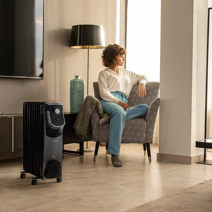 Cecotec Öl-Radiator ReadyWarm 11000 Space 360º Black. 2500 W, 11 Module, 3 Leistungsstufen, Kabelauf