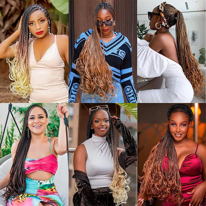 WoWCFyyds 8 Packs French Curl Braiding Hair 24 Inch Loose Wave Spiral curly braiding hair extensions