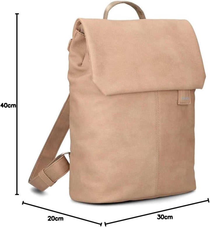 Zwei Damen City-Rucksack Mademoiselle.M MR13 Tagesrucksack 7 Liter, gepolstertes Laptopfach, Magnet-