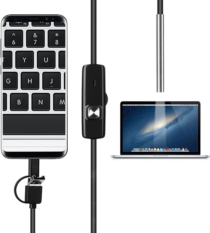 Retoo Endoskop USB-C HD für Android, 3.9 mm Endoskopkamera mit LED wasserdichte, Megapixel Inspektio