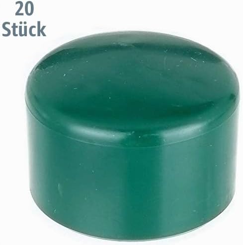 Alberts 855246 Pfostenkappe für runde Metallpfosten | Kunststoff, grün | für Pfosten-Ø 44 mm | 20er