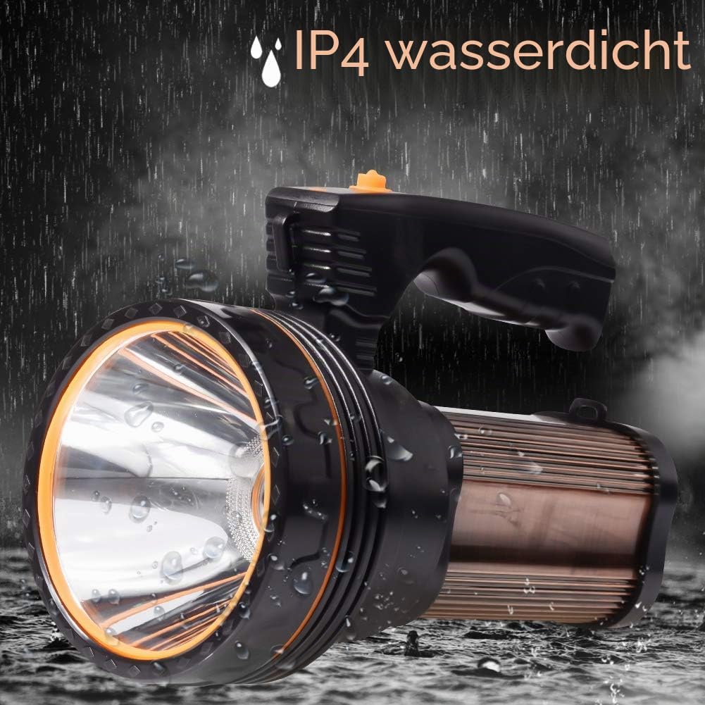 AF-WAN LED Taschenlampe Wiederaufladbar LED Handscheinwerfer 6000 Lumens,CREE Handlampe 9000mAh Supe
