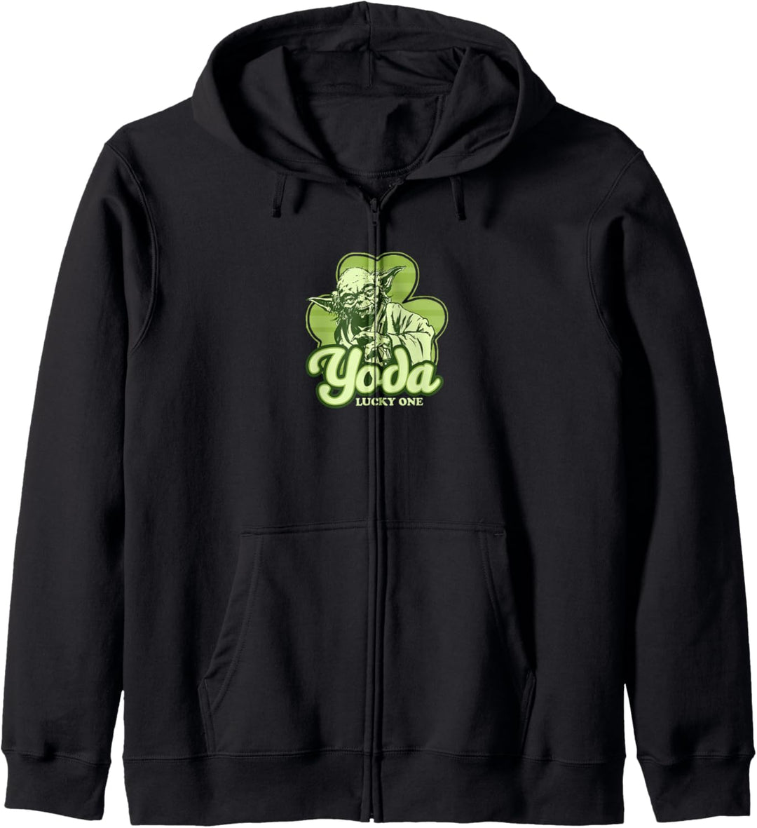 Star Wars St. Patrick's Day Yoda Lucky One Clover Smile Kapuzenjacke
