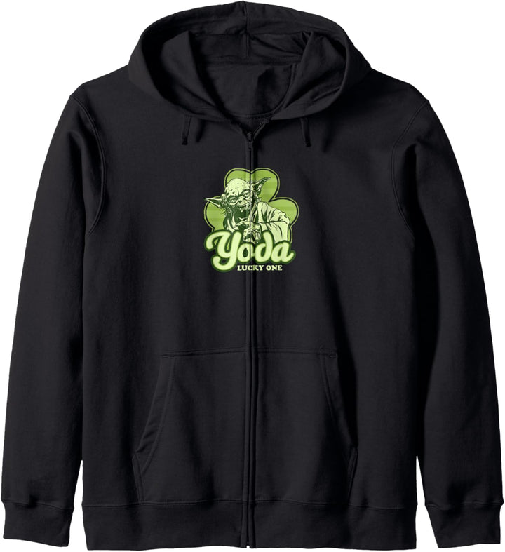 Star Wars St. Patrick's Day Yoda Lucky One Clover Smile Kapuzenjacke