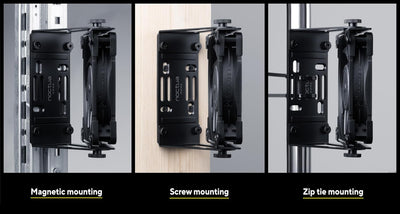 Noctua NV-FM1, Schwenkbare Mehrzweck-Lüfterhalterung für 120 & 140mm Lüfter (Schwarz)