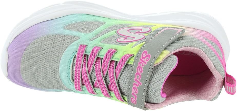 Skechers Mädchen Power Jams Sneaker 27 EU Gray Mesh Multi Trim, 27 EU Gray Mesh Multi Trim