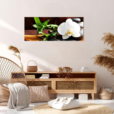 ARTTOR Wandbilder Dekoration Wohnzimmer Bambus Schönheit Dekoration Blume Bilder auf Leinwand 120x50