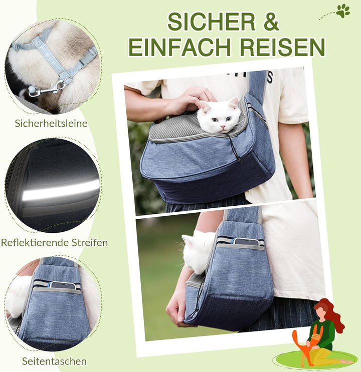 ALLSOPETS Hundetasche Tragetuch Hund Schultertasche Katzentragetasche Haustiere Tasche für Katzen un