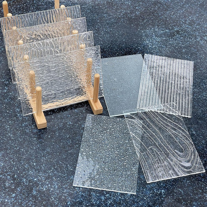 LITMIND 8 Blatt strukturierte, transparente Buntglas-Varieté-Packung, 10,2 x 15,2 cm, Premium-Kunst-