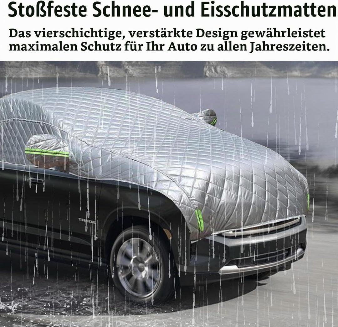 Autoabdeckung, 520x240cm Halbgaragenabdeckung Hagelschutz Auto Hageldecke für Autos Frontscheibenabd