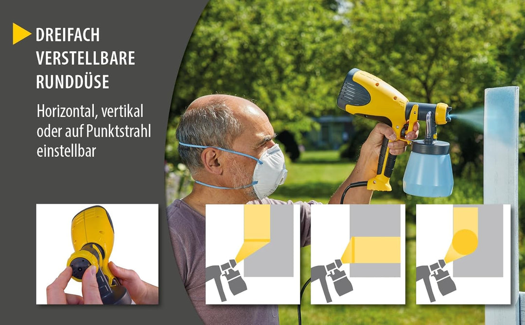 WAGNER Farbsprühsystem Wood&Metal Sprayer W 100 für Lacke, Lasuren im Innen- und Aussenbereich, 5 m²