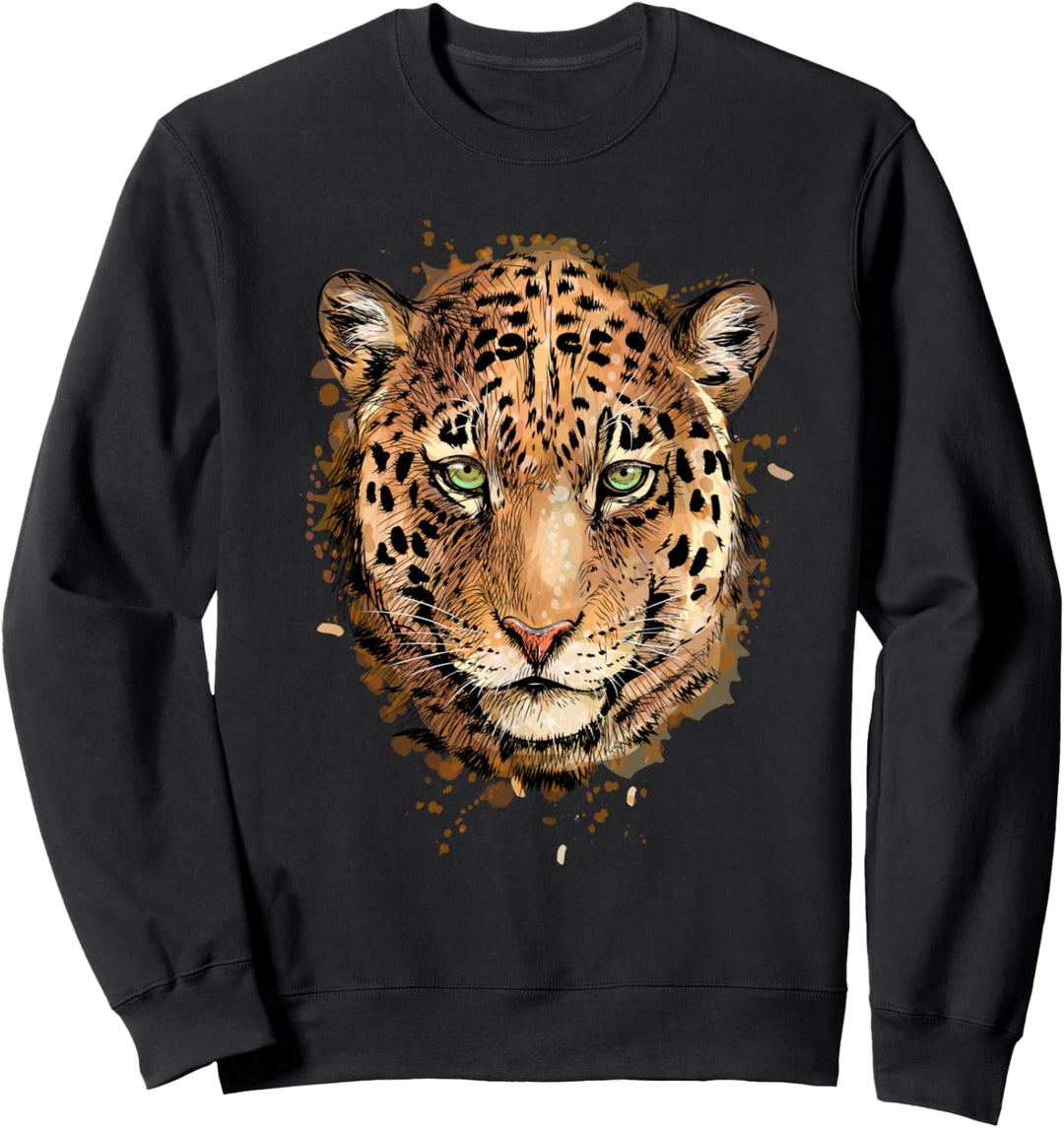 Leopard Gepard Cheetah Jaguar Tier Geschenk Sweatshirt