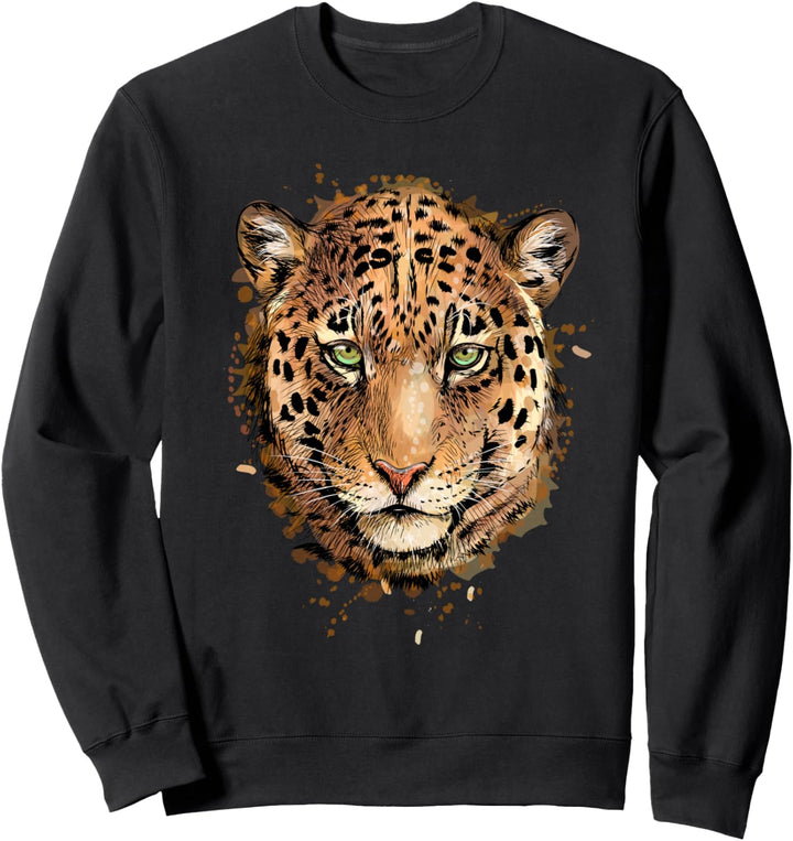 Leopard Gepard Cheetah Jaguar Tier Geschenk Sweatshirt