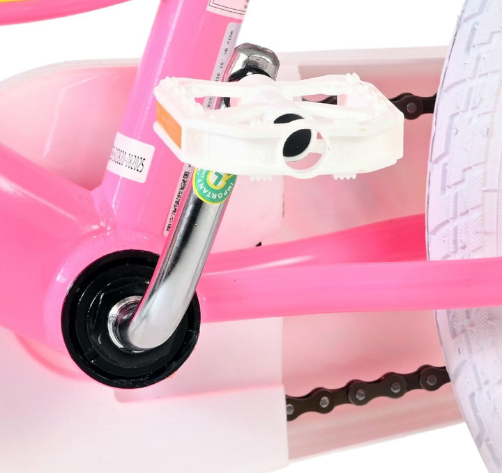 Volare Kinderfahrrad | 3–5 Jahre | Doppelte Handbremse, abnehmbare Stützräder, Pedalreflektoren &amp; Tr