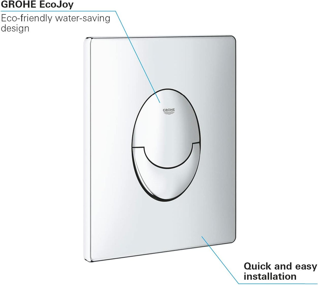 GROHE 38505000 | Skate Air WC Wall Plate Senkrechte Montage Einzelbett Chrom, Senkrechte Montage Ein