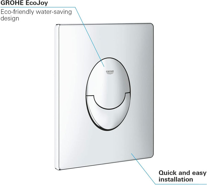 GROHE 38505000 | Skate Air WC Wall Plate Senkrechte Montage Einzelbett Chrom, Senkrechte Montage Ein