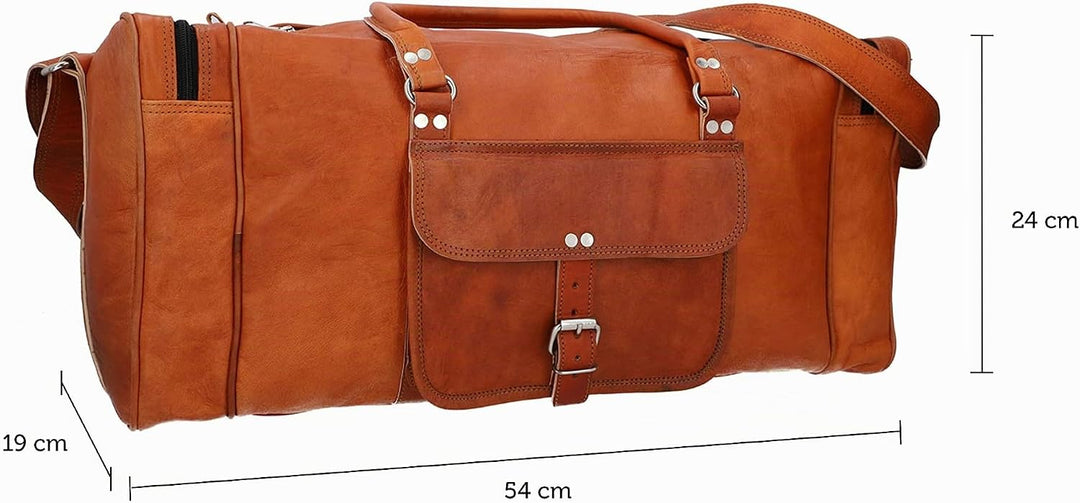 Gusti Weekender Leder - Harvey Damen und Herren Reisetasche Umhängetasche Handtasche Ledertasche Bra