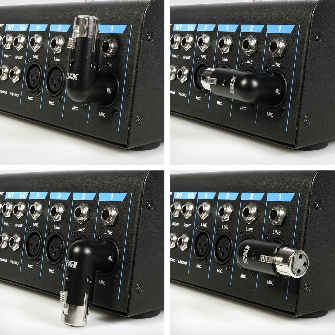 LyxPro XLR-Winkeladapter Dual Male and Female can be positioned to 4 Different Angles Right Left and
