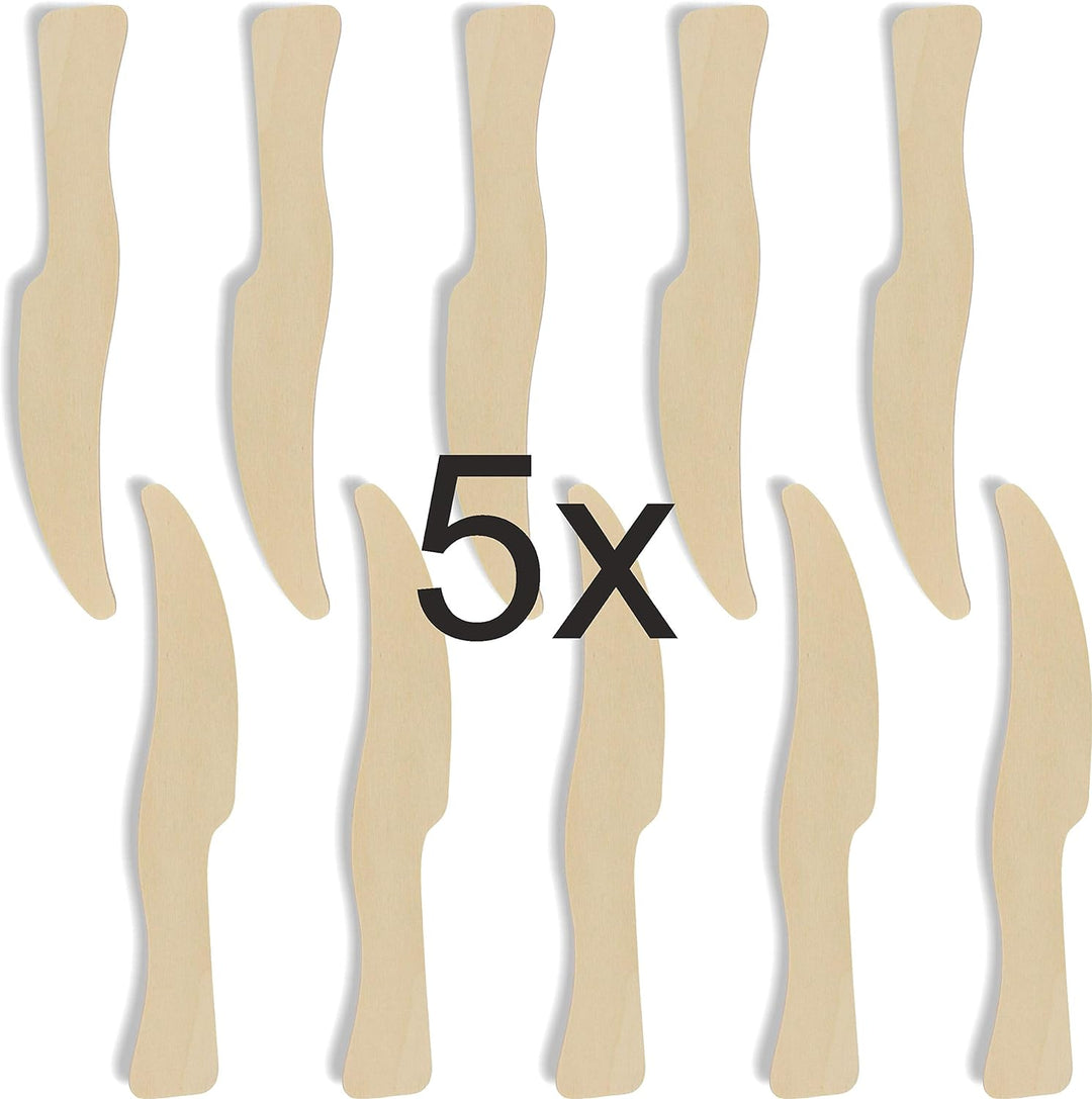 Herr Bo & Co 50 Indianermesser aus 3mm Birkensperrholz, unbehandelt, zum Selbergestalten, 50