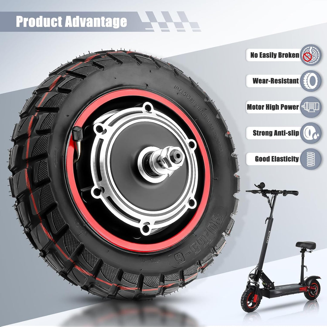 E Scooter Motor 48V 800W für Kugoo M4 PRO Hinterrad Motor, 800W Motor mit Reifen Schlauch 80/65-6, H