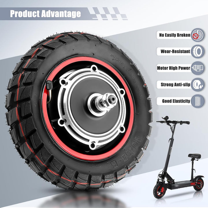 E Scooter Motor 48V 800W für Kugoo M4 PRO Hinterrad Motor, 800W Motor mit Reifen Schlauch 80/65-6, H