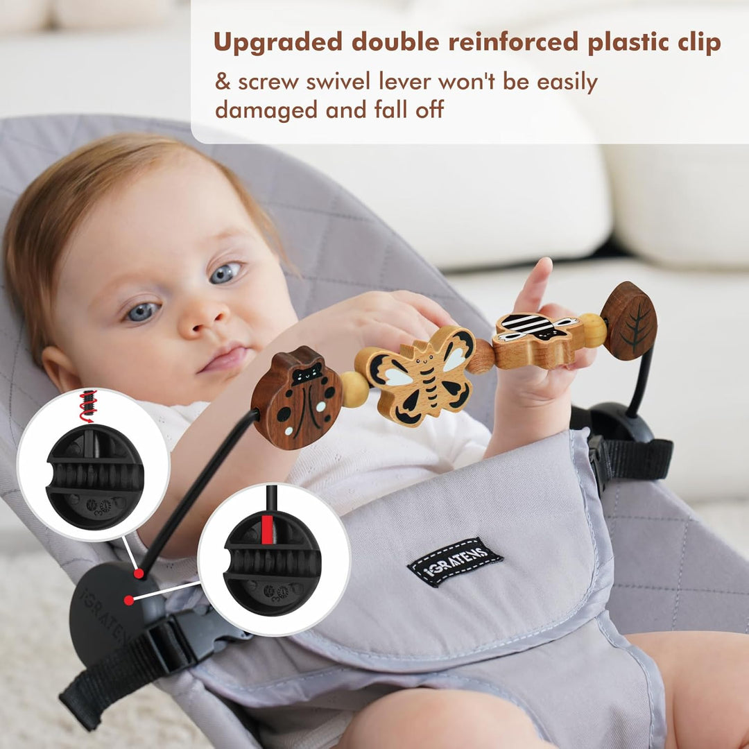 iGRATENS Babywippen-Spielzeugstange – Spielzeugstange für Babywippen Soft & Bliss, einfach anzubring