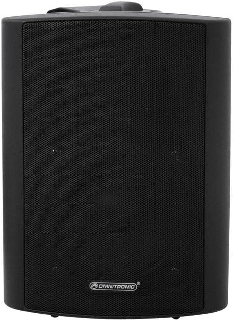 OMNITRONIC WP-5S ELA-Wandlautsprecher | 2-Wege-Lautsprecher mit Halterung, 100 V, 30 W RMS