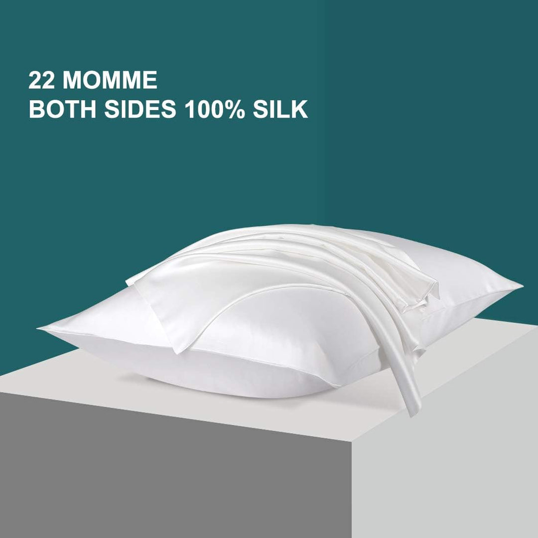 PiccoCasa Seide Kissenbezug 40x80 Kissenbezug aus 100% Seide 22 Momme kopfkissenbezug Haare und Haut