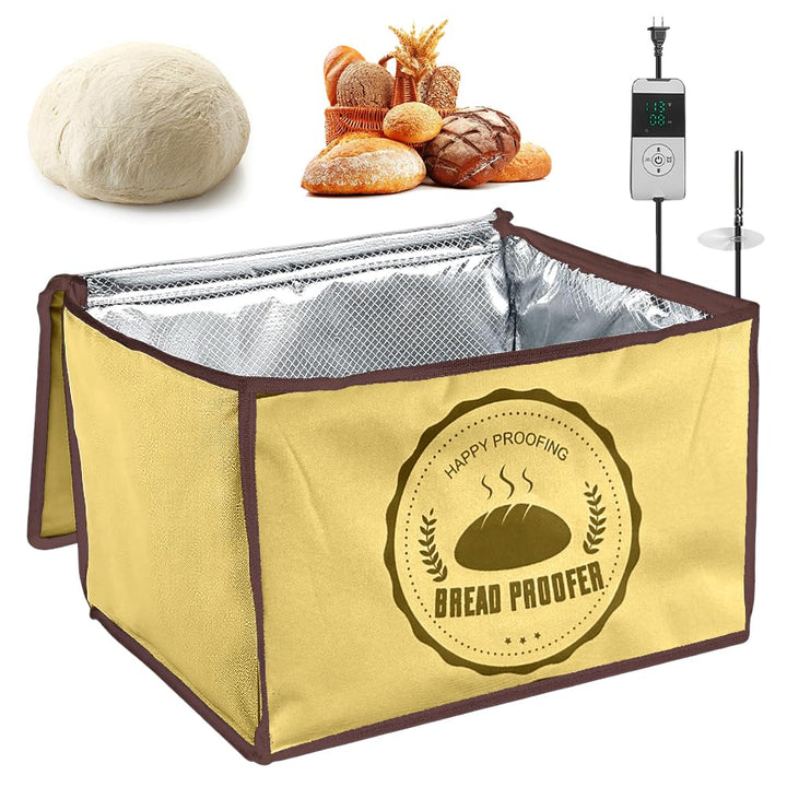 Gärbox Sauerteig, Teigbox Pizza mit Deckel - Faltbare Brot Gärbox 30L, Temperatur & Timer, Pizzateig
