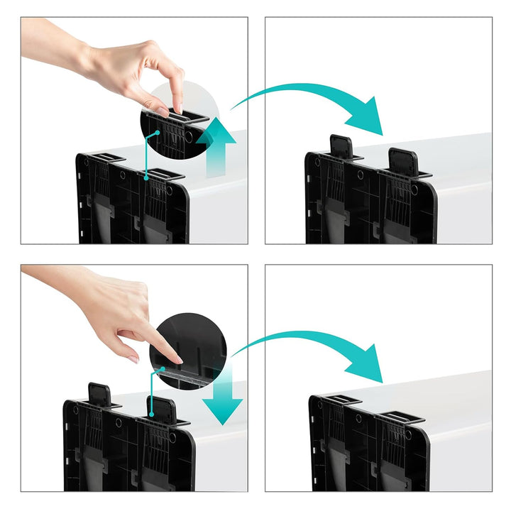 SVITA TMH2X30 Mülleimer 60L Mülltrennsystem 2 Fächer 2x30L Softclose-Deckel Pedal versteckbar Kunsts