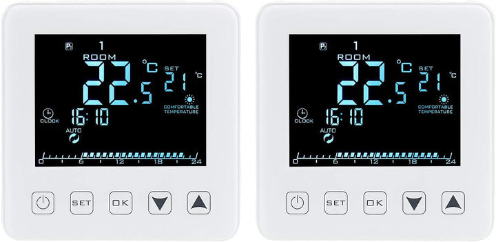 revolt Smart Home Thermostat: 2er-Set WLAN-Thermostate für Fussbodenheizungen, für Siri, Alexa & GA