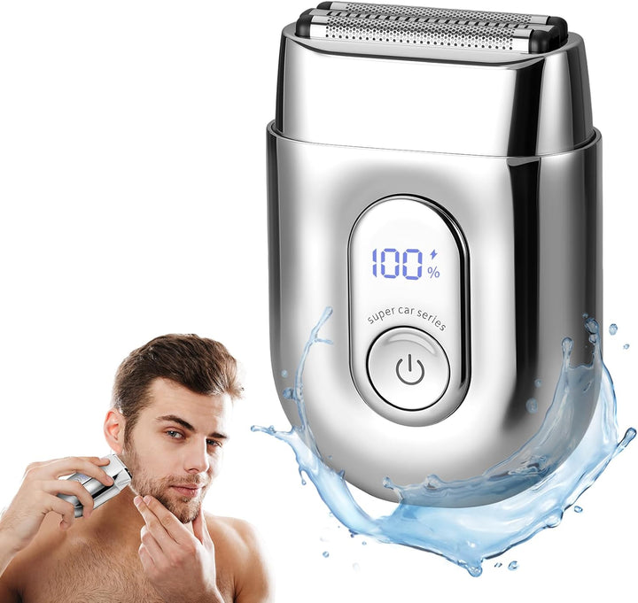 LOPHE Tragbarer Mini Rasierer Elektrischer, Elektrisch Kapsel Rasierer Unisex IPX6 Wasserdicht, 7000