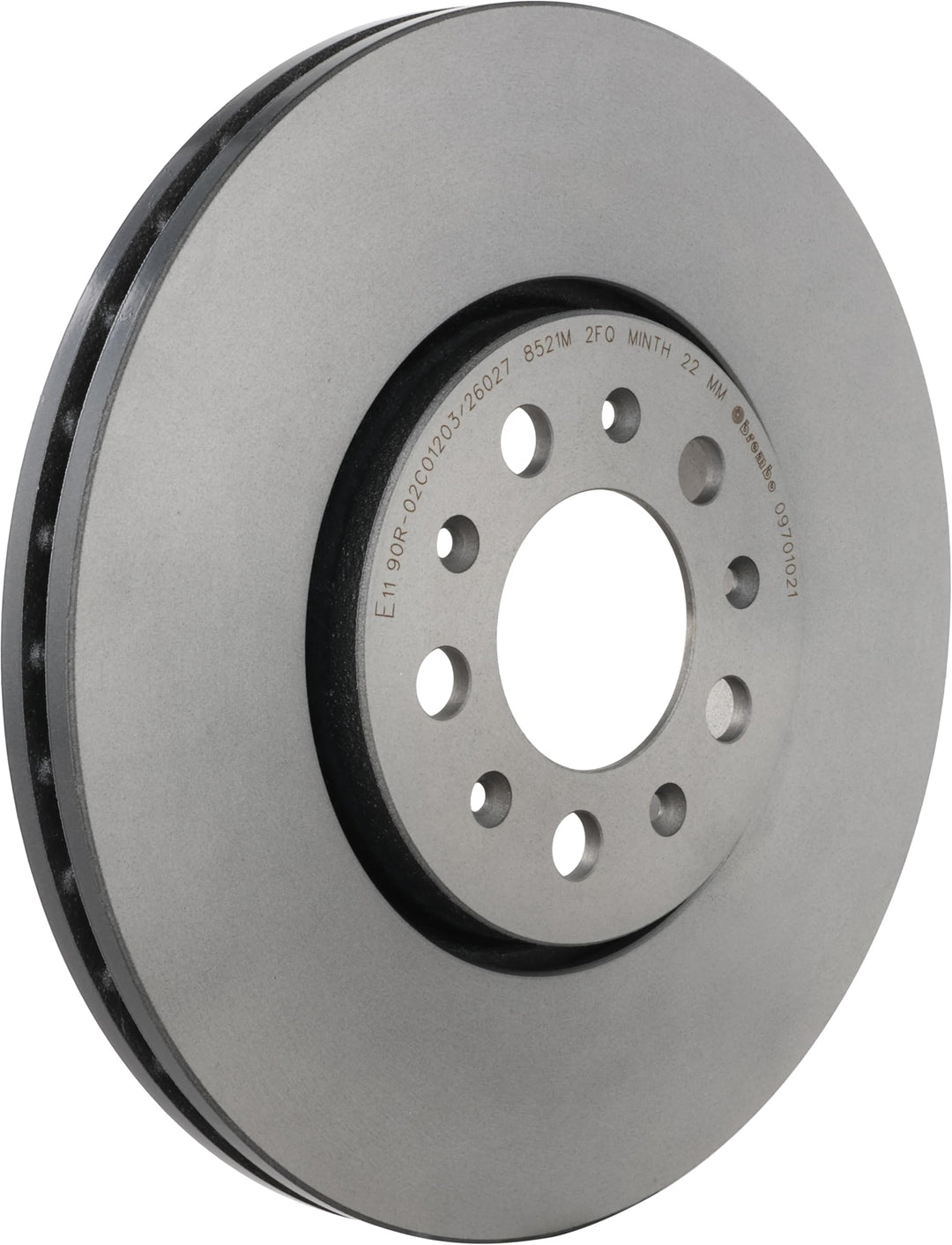 Brembo 09.7010.21 Vordere Bremsscheibe mit UV Lackierung, Anzahl 2